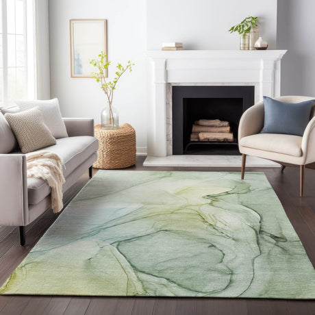 Dalyn Odyssey OY2 Aloe Rug shown in a room