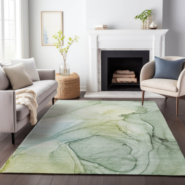Dalyn Odyssey OY2 Aloe Rug shown in a room