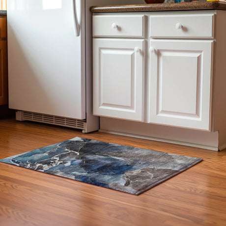 Dalyn Odyssey OY3 Blue Rug shown in a room