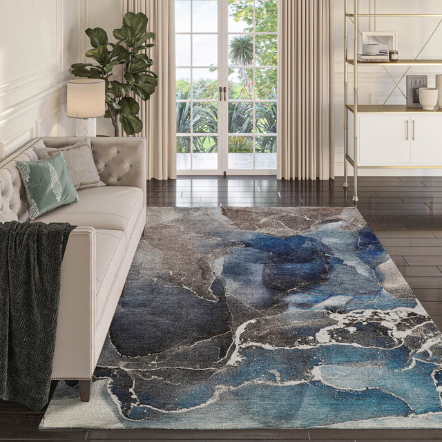 Dalyn Odyssey OY3 Blue Rug shown in a room