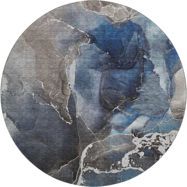 Dalyn Odyssey OY3 Blue Rug round rug