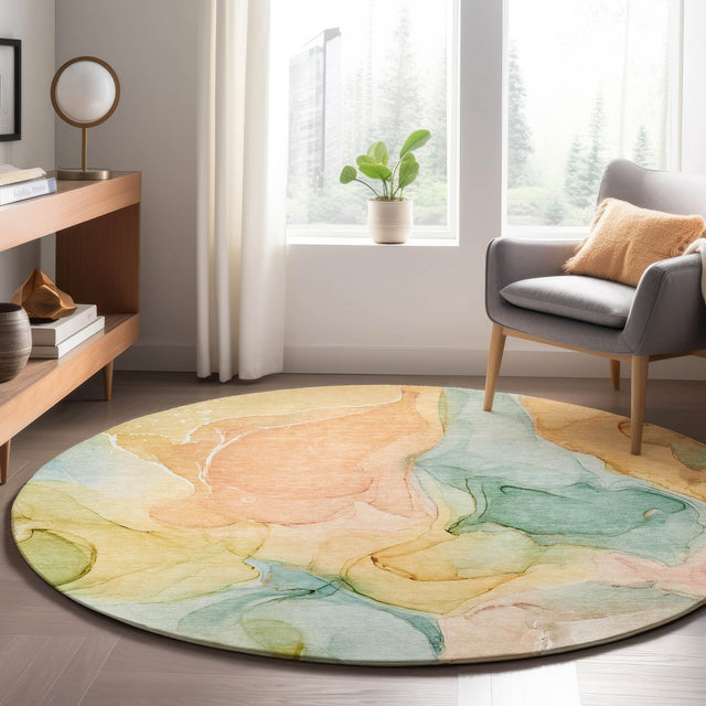 Dalyn Odyssey OY4 Beige Rug shown in a room