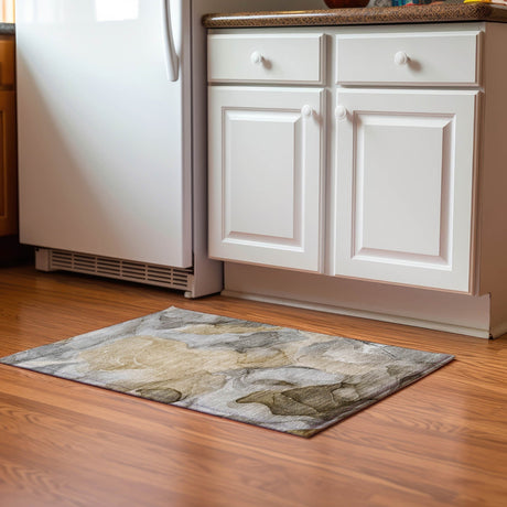Dalyn Odyssey OY4 Taupe Rug shown in a room