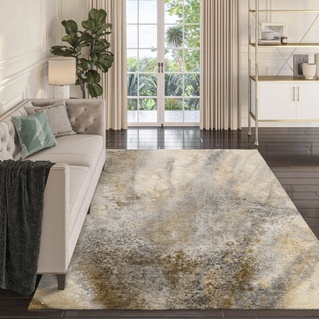 Dalyn Odyssey OY5 Taupe Rug shown in a room