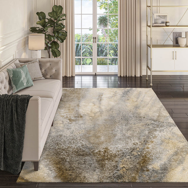 Dalyn Odyssey OY5 Taupe Rug shown in a room