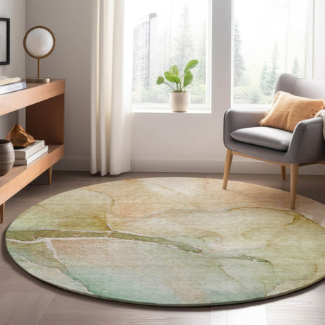 Dalyn Odyssey OY6 Taupe Rug shown in a room