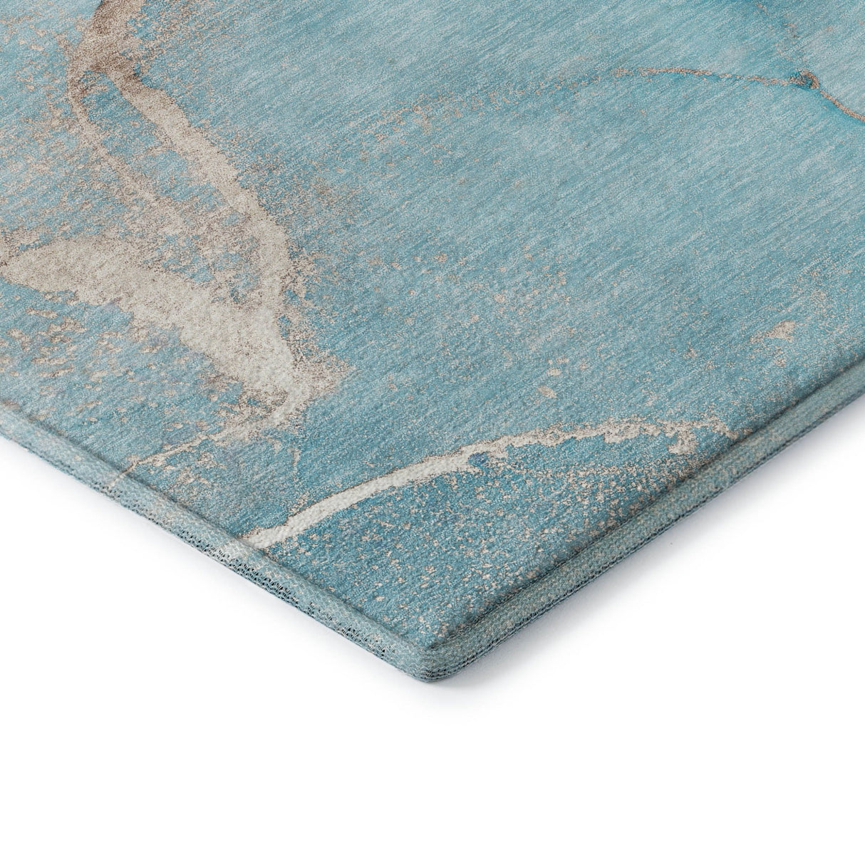 Dalyn Odyssey OY7 Teal Rug corner detail