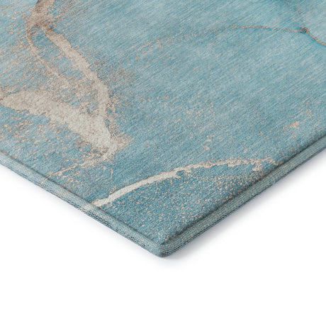 Dalyn Odyssey OY7 Teal Rug corner detail