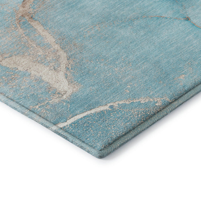 Dalyn Odyssey OY7 Teal Rug corner detail