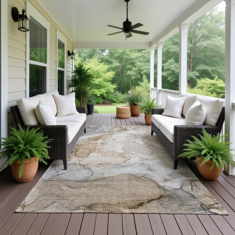 Dalyn Odyssey OY8 Brown Rug outdoor lifestyle image