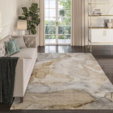 Dalyn Odyssey OY8 Brown Rug shown in a room