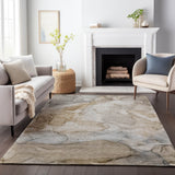 Dalyn Odyssey OY8 Brown Rug shown in a room