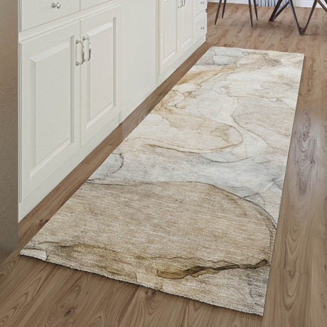 Dalyn Odyssey OY8 Brown Rug shown in a room