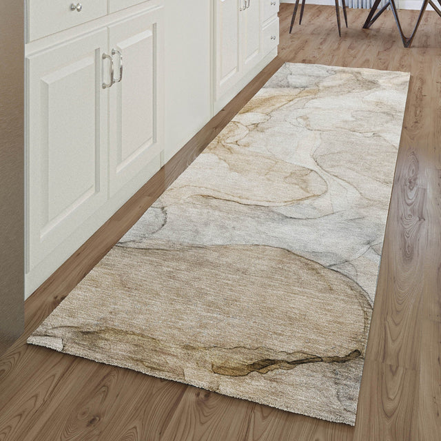 Dalyn Odyssey OY8 Brown Rug shown in a room
