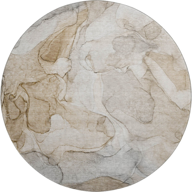 Dalyn Odyssey OY8 Brown Rug round rug