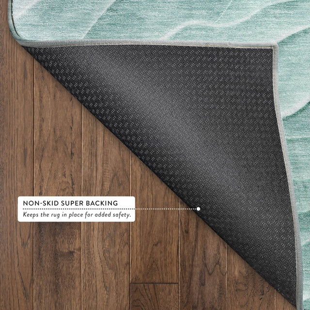 Dalyn Pacifica PA1 Aqua Rug backing detail