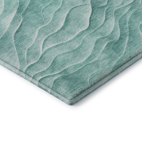 Dalyn Pacifica PA1 Aqua Rug corner detail