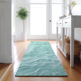 Dalyn Pacifica PA1 Aqua Rug shown in a room