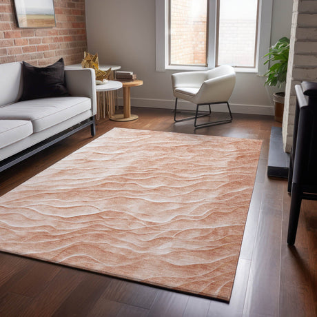 Dalyn Pacifica PA1 Coral Rug shown in a room