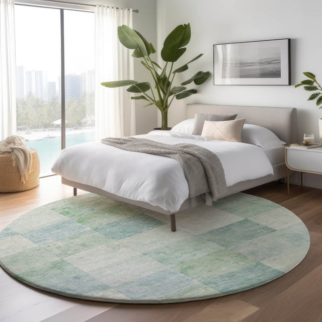 Dalyn Pacifica PA10 Seafoam Rug shown in a room