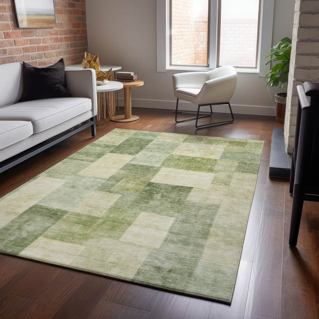 Dalyn Pacifica PA12 Aloe Rug shown in a room