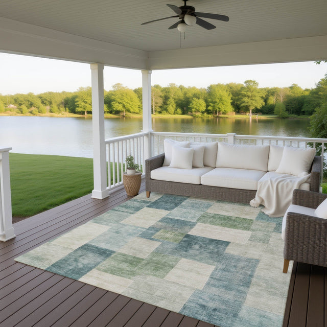 Dalyn Pacifica PA12 Seafoam Rug outdoor lifestyle image