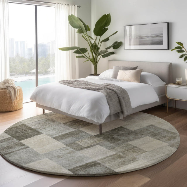 Dalyn Pacifica PA12 Taupe Rug shown in a room