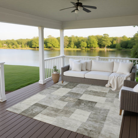 Dalyn Pacifica PA12 Taupe Rug outdoor lifestyle image