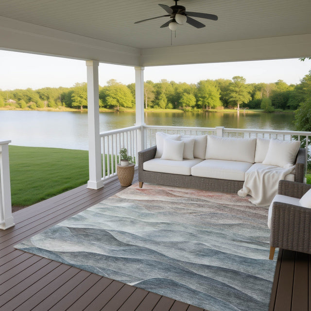 Dalyn Pacifica PA2 Teal Rug outdoor lifestyle image