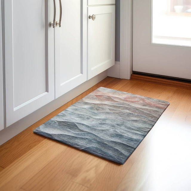 Dalyn Pacifica PA2 Teal Rug shown in a room