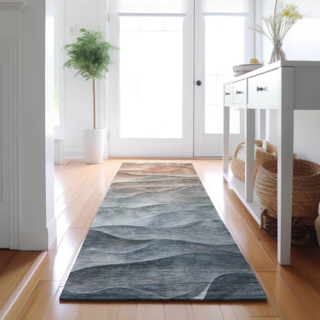 Dalyn Pacifica PA2 Teal Rug shown in a room