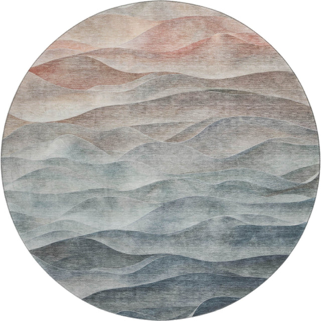 Dalyn Pacifica PA2 Teal Rug round rug
