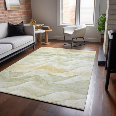 Dalyn Pacifica PA3 Aloe Rug shown in a room
