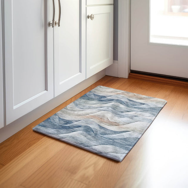 Dalyn Pacifica PA3 Blue Rug shown in a room