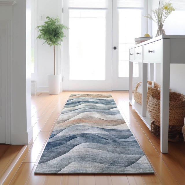 Dalyn Pacifica PA3 Blue Rug shown in a room