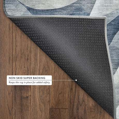 Dalyn Pacifica PA3 Blue Rug backing detail