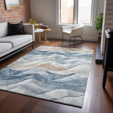 Dalyn Pacifica PA3 Blue Rug shown in a room
