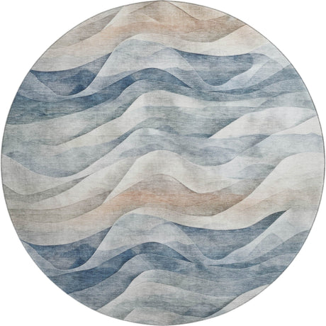 Dalyn Pacifica PA3 Blue Rug round rug