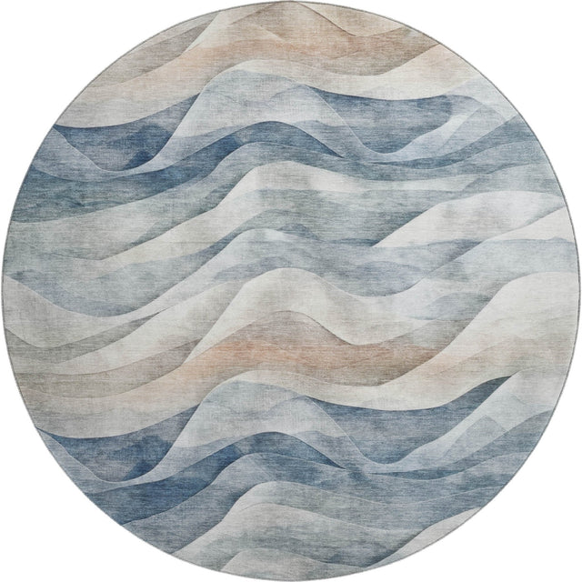 Dalyn Pacifica PA3 Blue Rug round rug