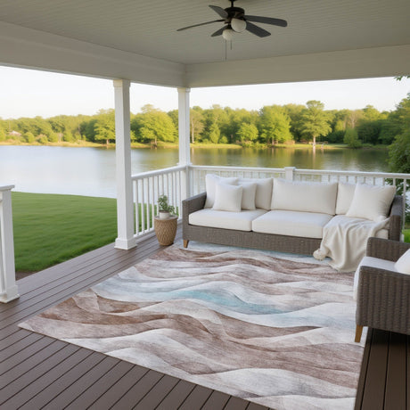 Dalyn Pacifica PA3 Mocha Rug outdoor lifestyle image