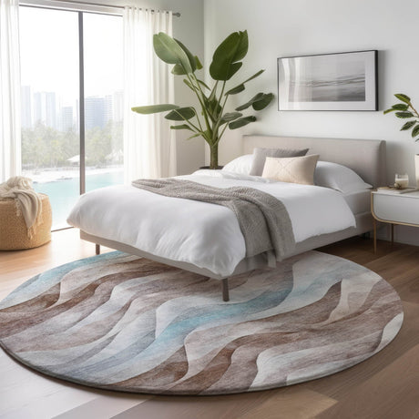 Dalyn Pacifica PA3 Mocha Rug shown in a room