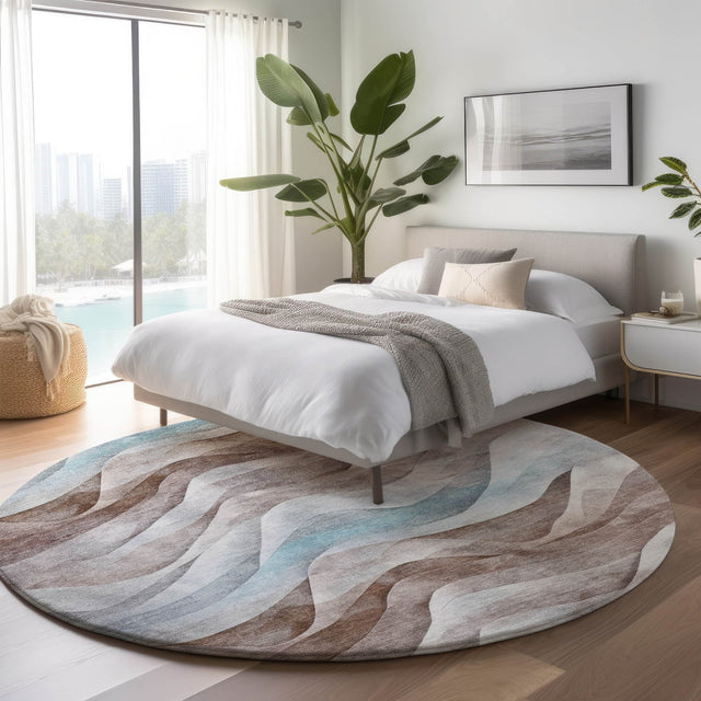 Dalyn Pacifica PA3 Mocha Rug shown in a room