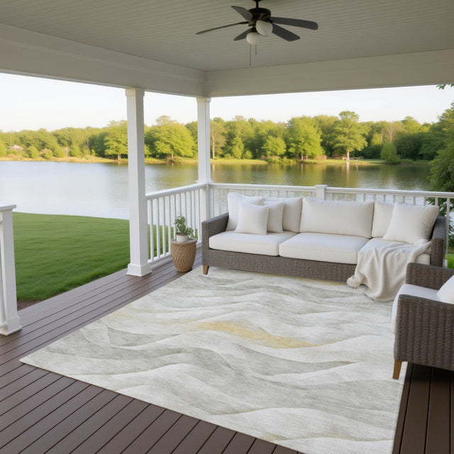 Dalyn Pacifica PA3 Silver Rug outdoor lifestyle image