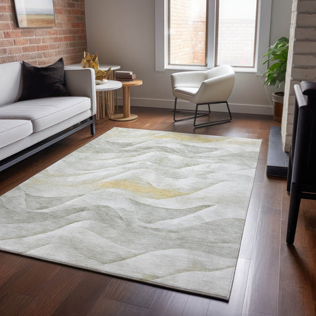 Dalyn Pacifica PA3 Silver Rug shown in a room