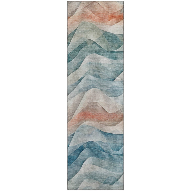 Dalyn Pacifica PA3 Teal Rug runner rug