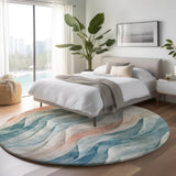 Dalyn Pacifica PA3 Teal Rug shown in a room