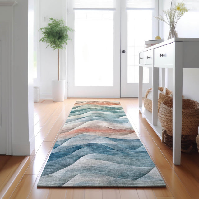 Dalyn Pacifica PA3 Teal Rug shown in a room