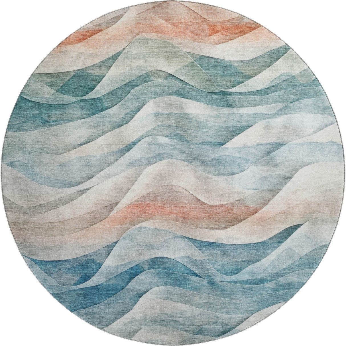 Dalyn Pacifica PA3 Teal Rug round rug