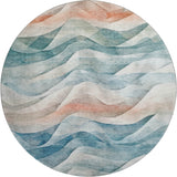 Dalyn Pacifica PA3 Teal Rug round rug