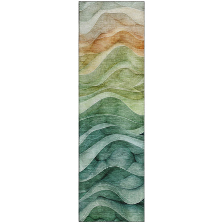 Dalyn Pacifica PA4 Teal Rug runner rug
